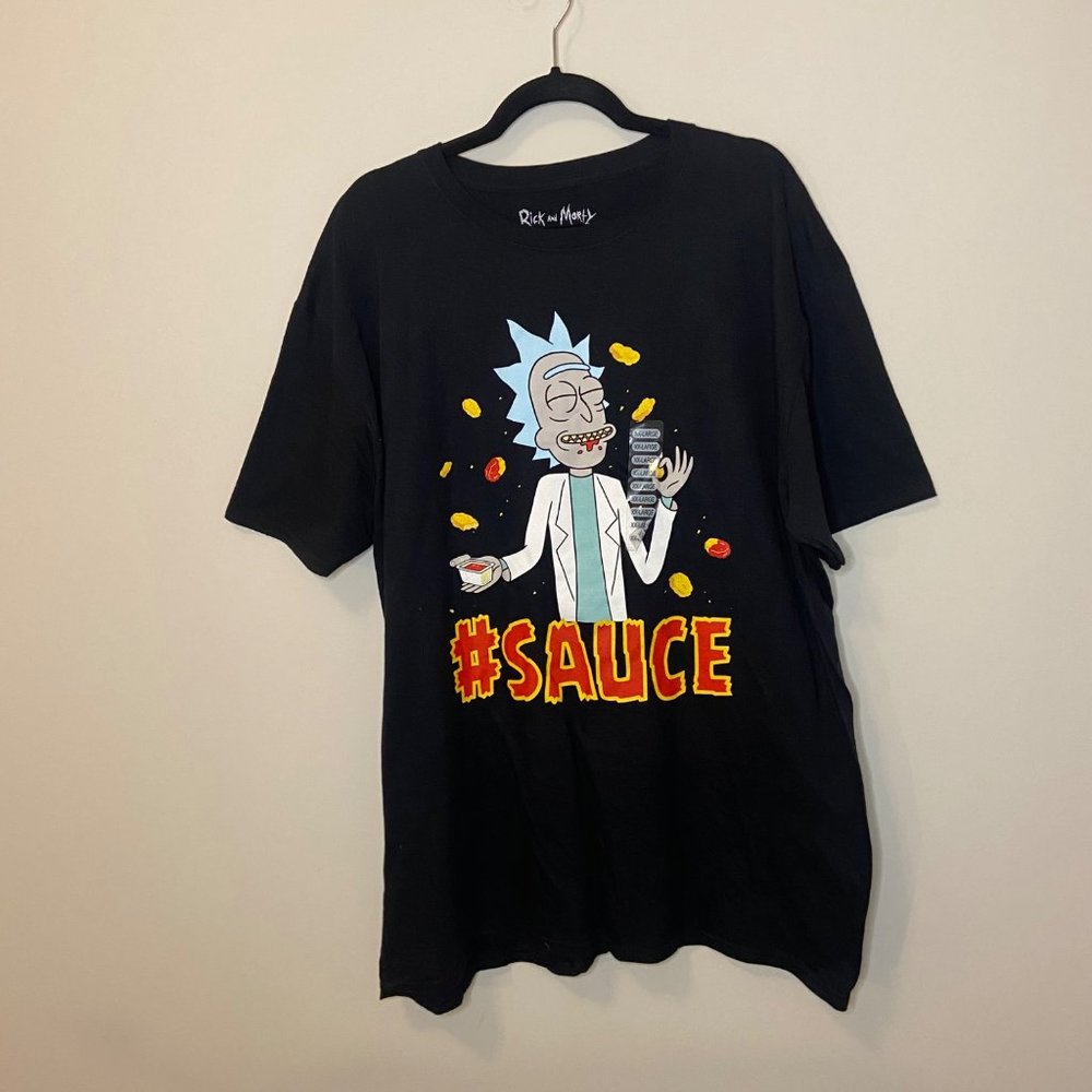 NWOT Rick and Morty #sauce Shirt Size 2XL